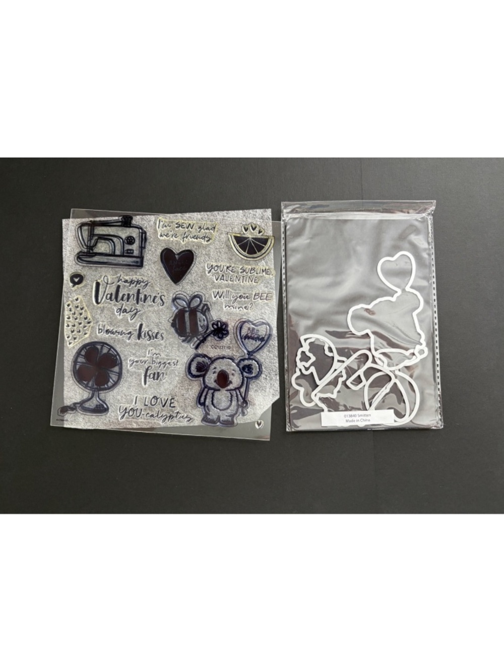 Close To My Heart Smitten Stamp + Thin Cuts Die Set Valentine Koala